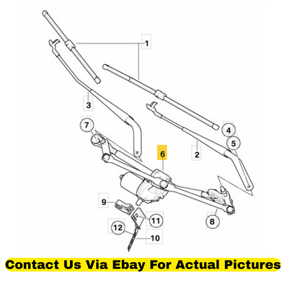 2012 BMW X6 Windshield Wiper System Complete Used OEM 61617200510