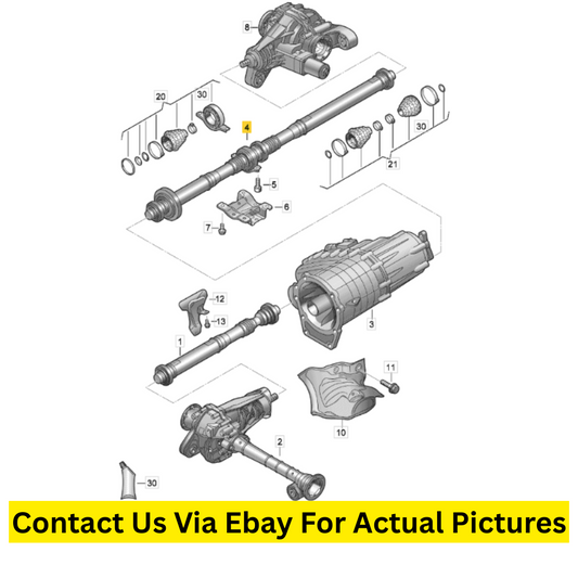2012 Volkswagen Touareg Rear Cardan Shaft Used OEM 7P0521102P