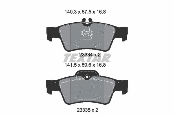TEXTAR 2006-2016 Mercedes-Benz E350 Brake Pad Set 2333403