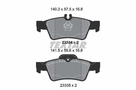 TEXTAR 2006-2016 Mercedes-Benz E350 Brake Pad Set 2333403