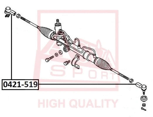 Febest 1985-1987 Mitsubishi Galant Steering Tie Rod End 0421-519