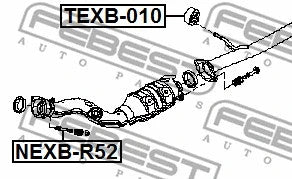 FEBEST 2005-2020 Nissan Juke Exhaust Mounting Kit NEXB-R52