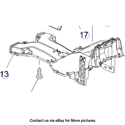 2007–2009 Chevrolet Lumina Floor Console Reinforcement Bracket OEM 92231181