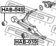 FEBEST 1990-1995 Honda Civic Front Lower Control Arm Bushing HAB-039