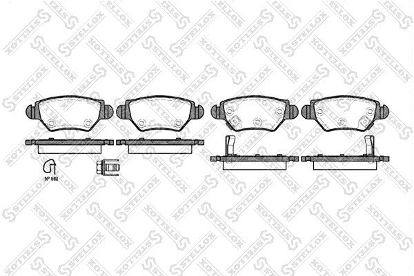 STELLOX OPEL Disc Brake Pad Set - 09195641