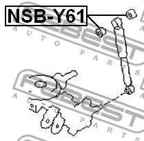 FEBEST NISSAN REAR SHOCK ABSORBER BUSHING - NSB-Y61