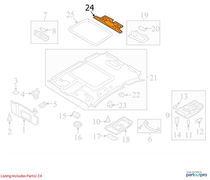 2012 Audi A4 Roof Interior Support Bracket Used OEM 8K5867523D