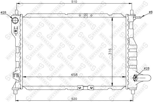 STELLOX CHEVROLET Radiator - 96477777