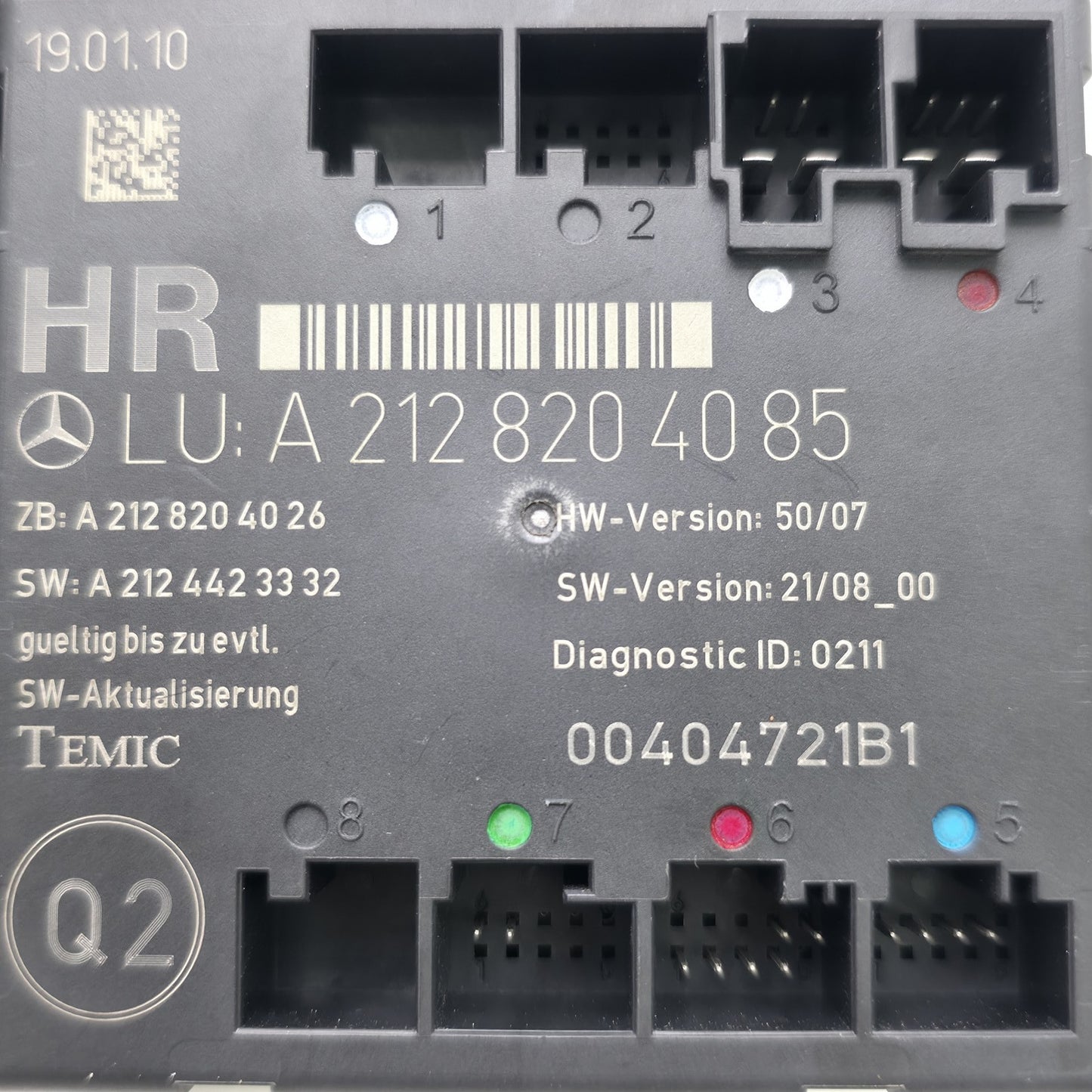 2008-2011 Mercedes C-Class Rear Right Door Control Module A2128204085