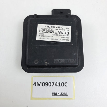 2018 Audi A4 HOMELINK GARAGE DOOR OPENER MODULE 4M0907410