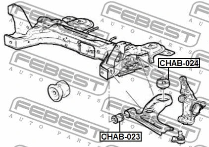 FEBEST 2012-2018 Chevrolet Aveo Front Arm Bushing CHAB-024