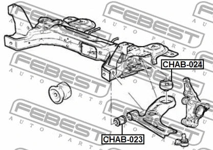 FEBEST 2012-2018 Chevrolet Aveo Front Arm Bushing CHAB-024