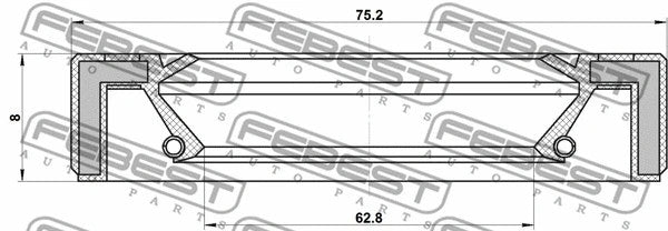 FEBEST 2018-2022 BMW X1 Drive Shaft Oil Seal 95GAY-64750808C