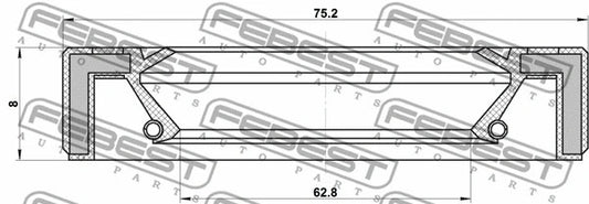 FEBEST 2018-2022 BMW X1 Drive Shaft Oil Seal 95GAY-64750808C