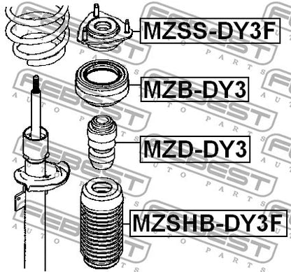 FEBEST 2006-2012 Ford Fusion Front Shock Absorber Boot MZSHB-DY3F