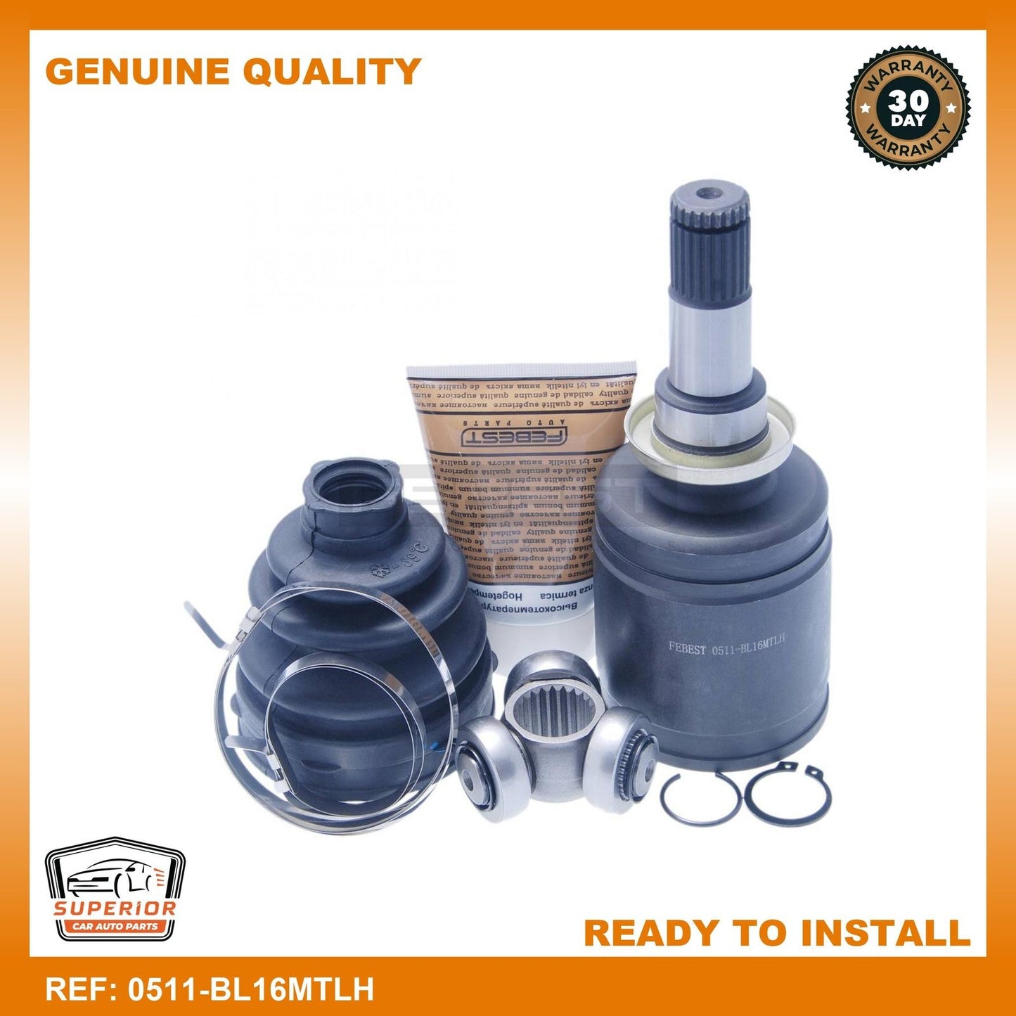 FEBEST 2008-2014 Mazda 3 Inner CV Joint 0511-BL16MTLH