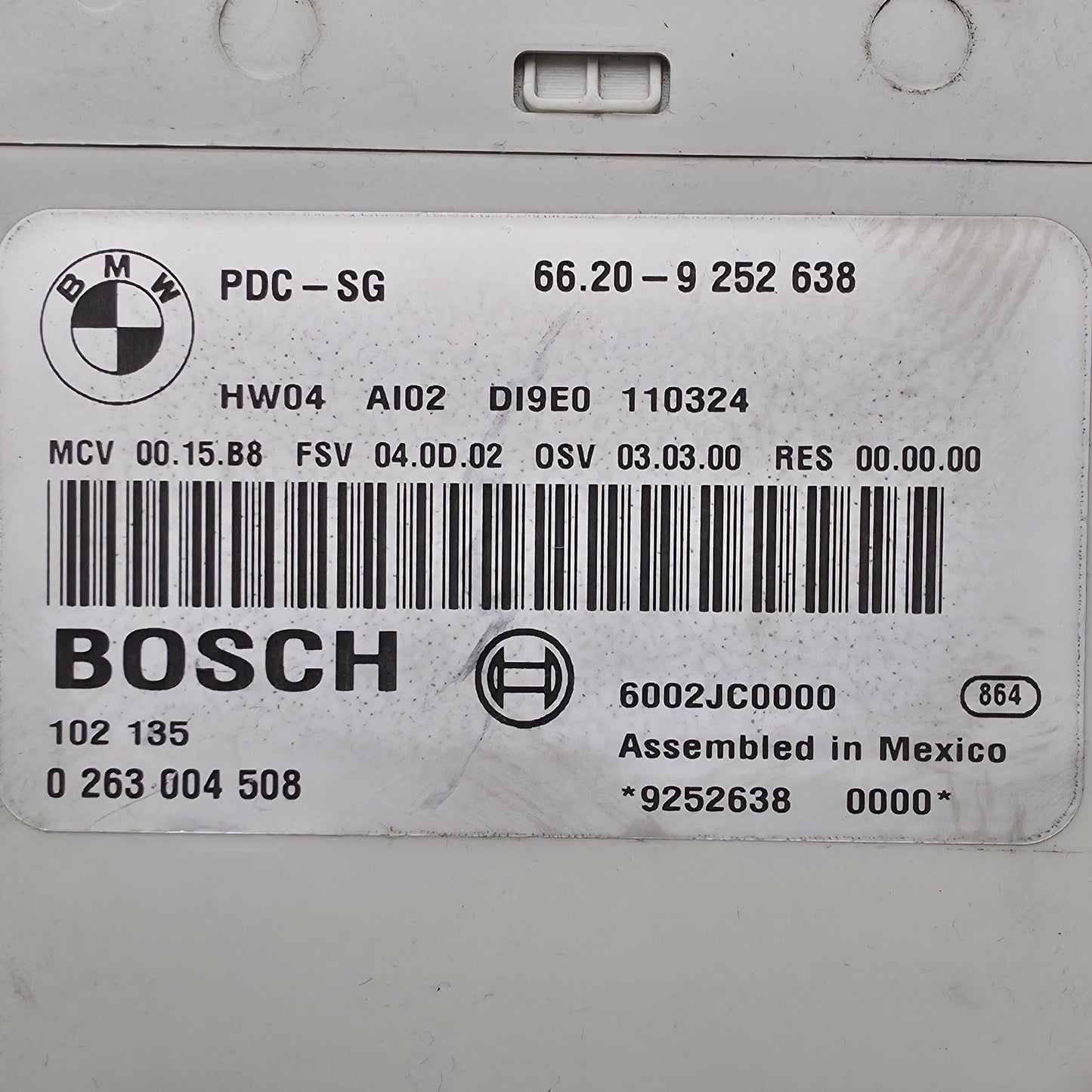 2005-2013 BMW 3 PDC Parking Sensor Control Unit 9252638