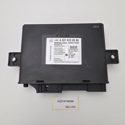 2007-2010 Mercedes-Benz CL550 Door Keyless Control Module A2218708086