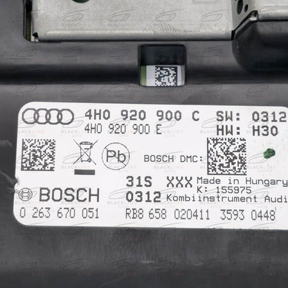 2012 Audi A8 Instrument Cluster Speedometer Combination Instrument 4H0920900