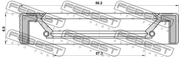 FEBEST 2003 Mitsubishi Space Star Drive Shaft Oil Seal 95LAY-29560707R