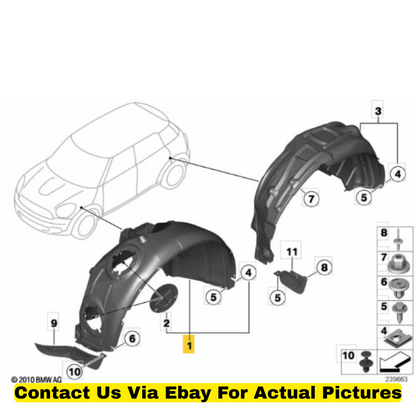 2012 Mini Cooper Countryman Wheel Housing Covers L+R OEM