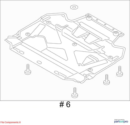 2014 Audi A6 Radiator Support Splash Shield Rear – OEM 4G0863822C
