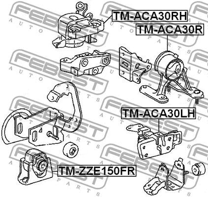 FEBEST 2009-2013 Toyota RAV4 Right Engine Mount (Hydro) TM-ACA30RH