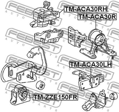 FEBEST 2009-2013 Toyota RAV4 Right Engine Mount (Hydro) TM-ACA30RH