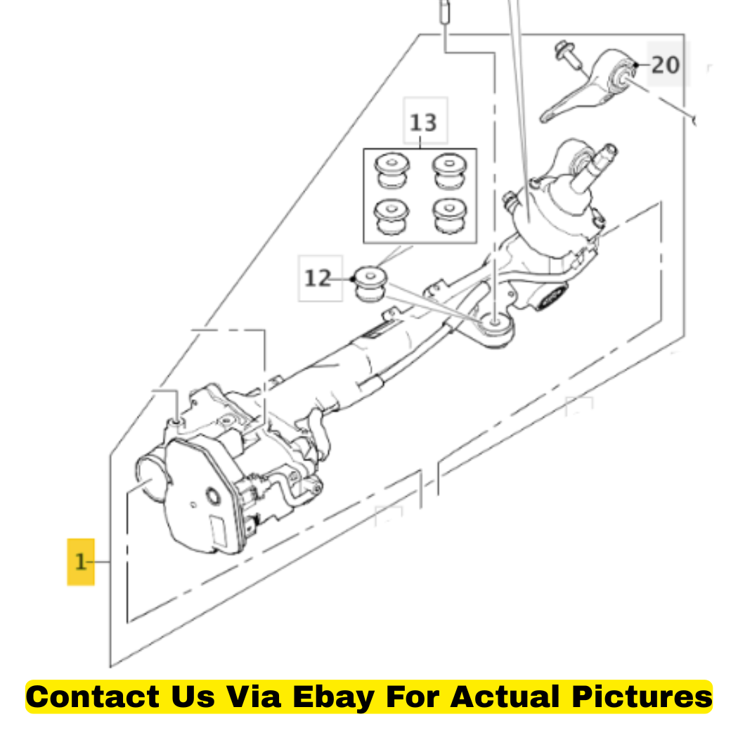 2018 Jaguar F‑Pace Steering Rack & Pinion Used OEM T4A13857