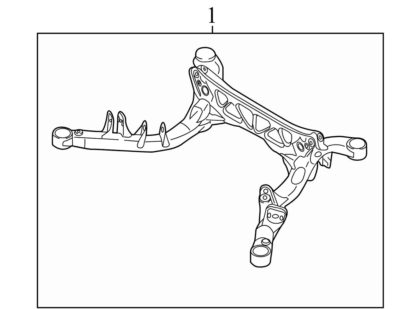 2010 Audi A4 Rear Suspension Subframe Crossmember Used OEM 8K0505235AQ