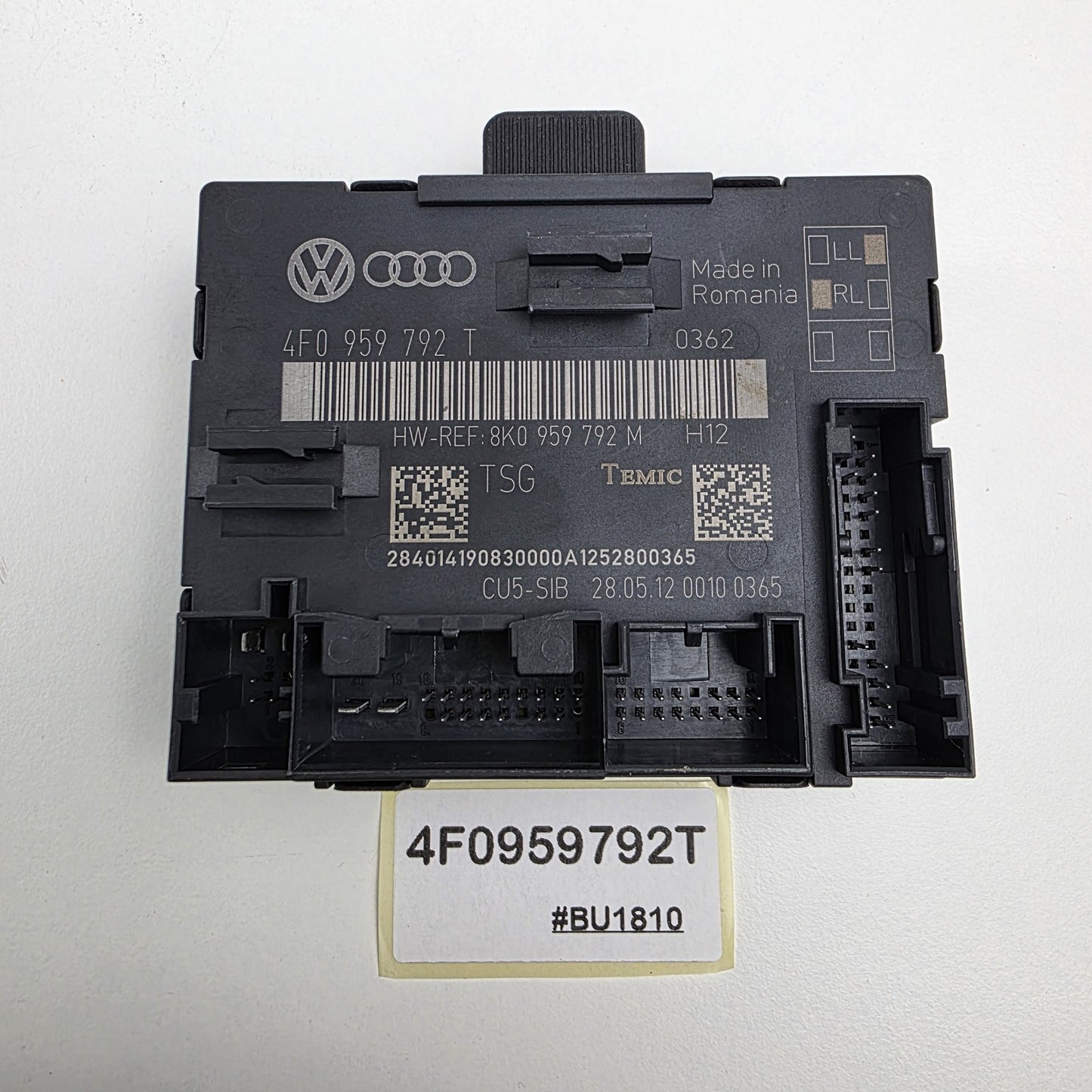 2004-2017 Audi A6 Power Window Control Module Front Right Door 4F0959792T