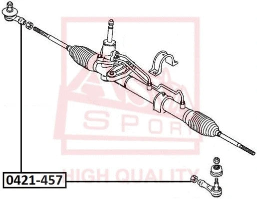 Febest 1989-1991 Mitsubishi Mirage Steering Tie Rod End 0421-457