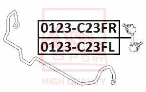 FEBEST NISSAN Front Left Stabilizer Link 0223-C23FL