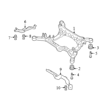 2013 Audi Q5 Rear Suspension Subframe Used OEM 8R0505235N