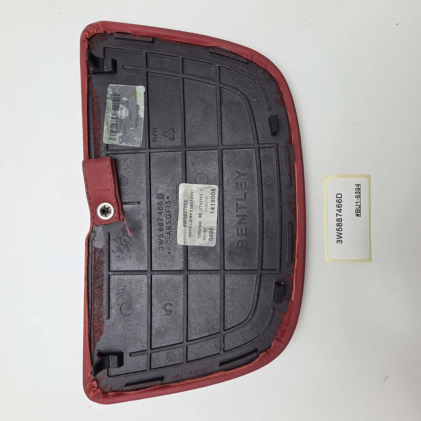 2015 Bentley Flying Spur Black Leather Isofix Seat Lid 3W5887466D
