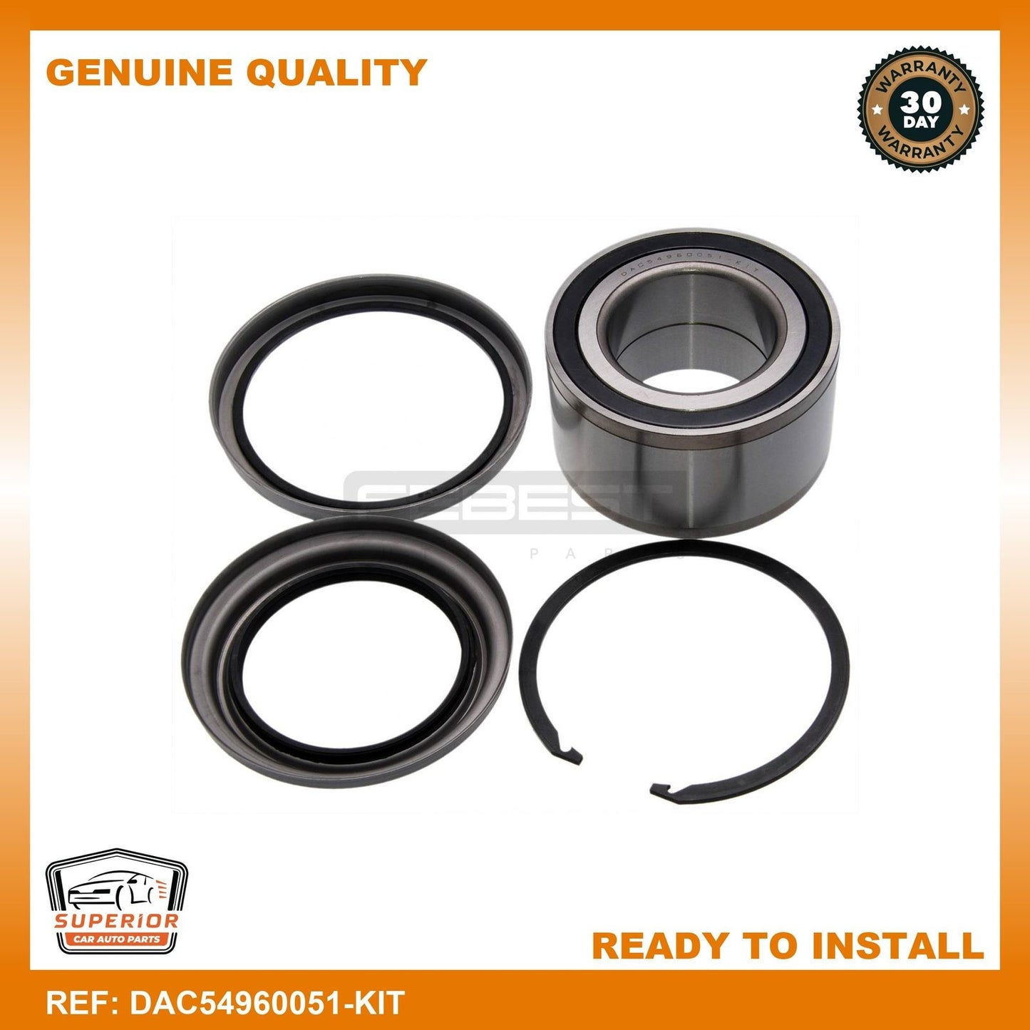 Febest Front Wheel Bearing Repair Kit DAC54960051-KIT