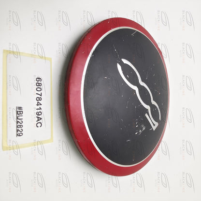 2012-2019 Fiat 500 Wheel Center Cap Black and Red 68078419AC