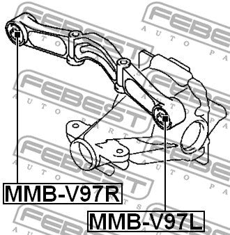 FEBEST 2000-2006 Mitsubishi Montero Differential Mount Bushing MMB-V97L