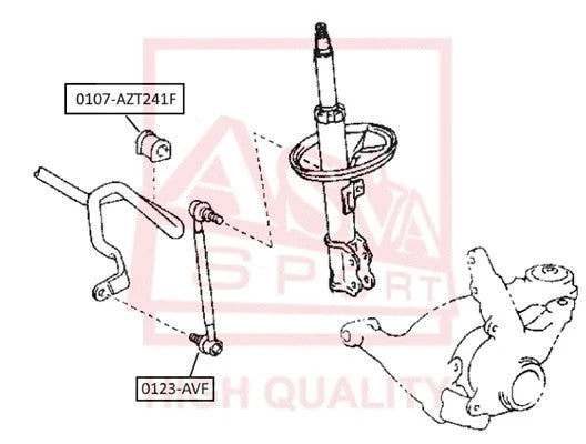Febest 2001-2007 Toyota Corolla Front Stabilizer Link 0123-AVF