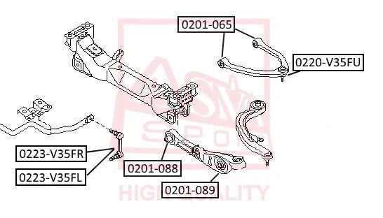 FEBEST 2003-2008 Nissan 350Z Stabilizer Link 0223-V35FL