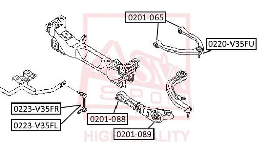 FEBEST 2003-2008 Nissan 350Z Stabilizer Link 0223-V35FL