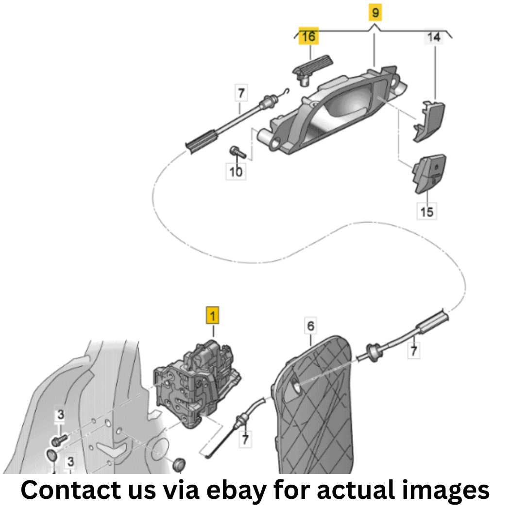 2007 Audi Q7 Front & Rear Left Door Actuator Set Used OEM 4L0837019A 3C4839015D
