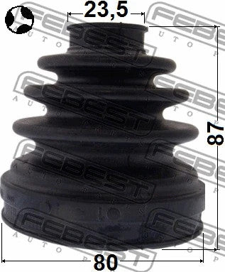 FEBEST 2002-2007 Nissan X-Trail Boot Inner CV Joint Kit 80X87X23.5 0215-T30T