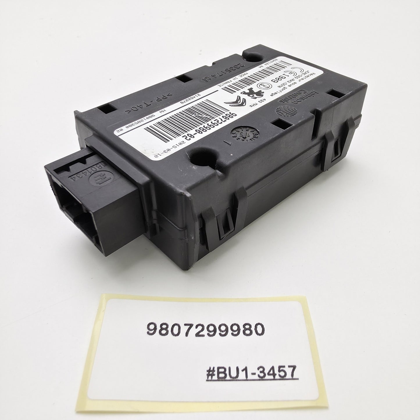 2009 Peugeot 5008 TYRE PRESSURE CONTROL MODULE 9807299980