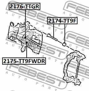 Febest Brake Caliper Piston 2176-TTGR