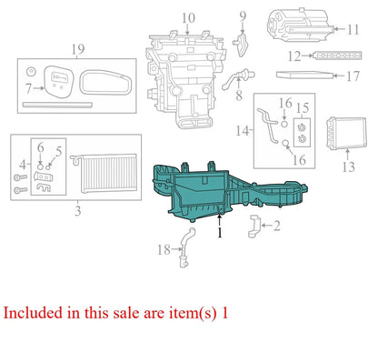 2015 Jeep Grand Cherokee HVAC Unit Case Used OEM 68224170AC