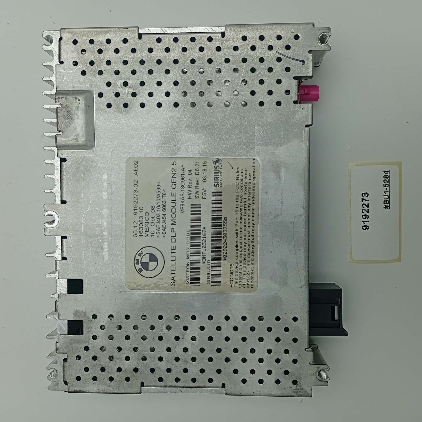 2004-2013 BMW X5 Satellite Radio DLP Control Module 9192273