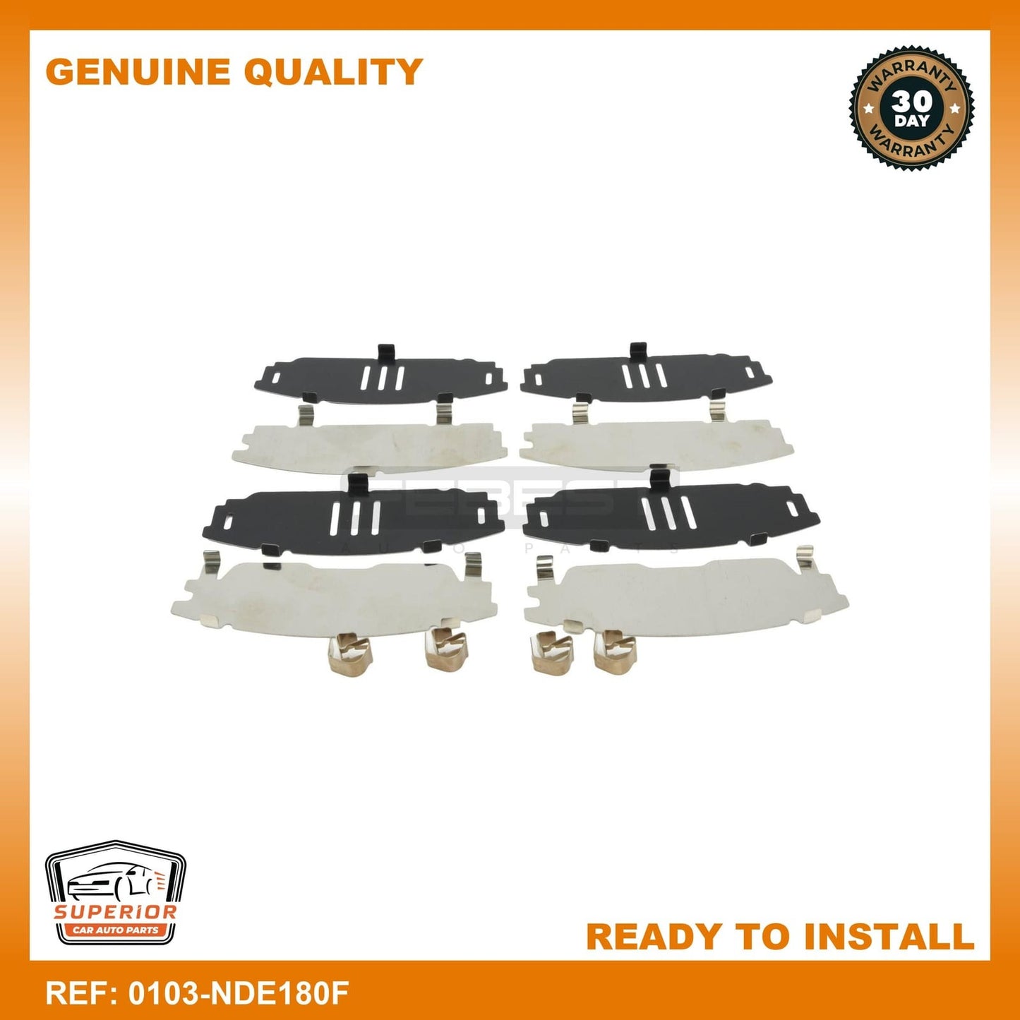 FEBEST 2016-2020 Toyota Mirai Disc Brake Clip Set 0103-NDE180F