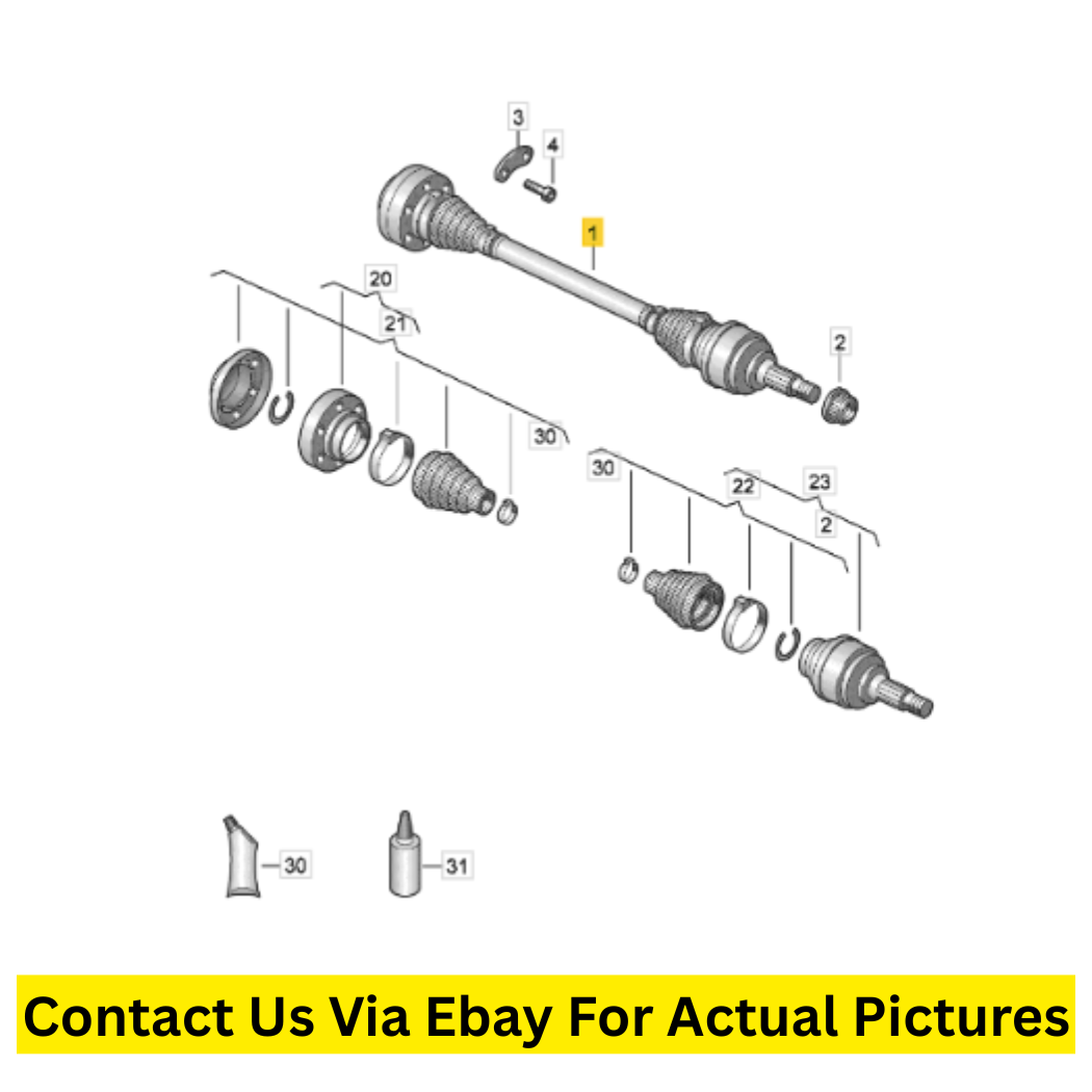 2012 Volkswagen Touareg Front Drive Shaft (CV Axle) Set Left & Right Used OEM