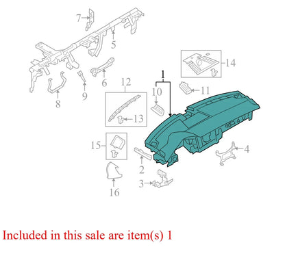 2011 Porsche Panamera S Dashboard Upper Panel Used OEM 970552101078ED